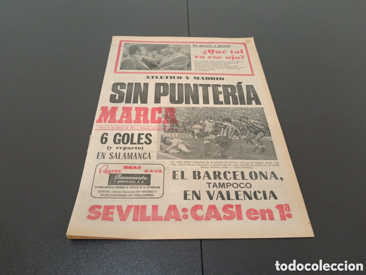 Coleccionismo deportivo: MARCA 24/02/1975 - Foto 1