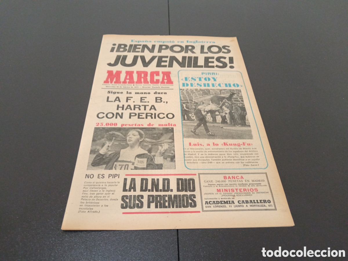 Sammelleidenschaft Sport: MARCA 26/02/1975