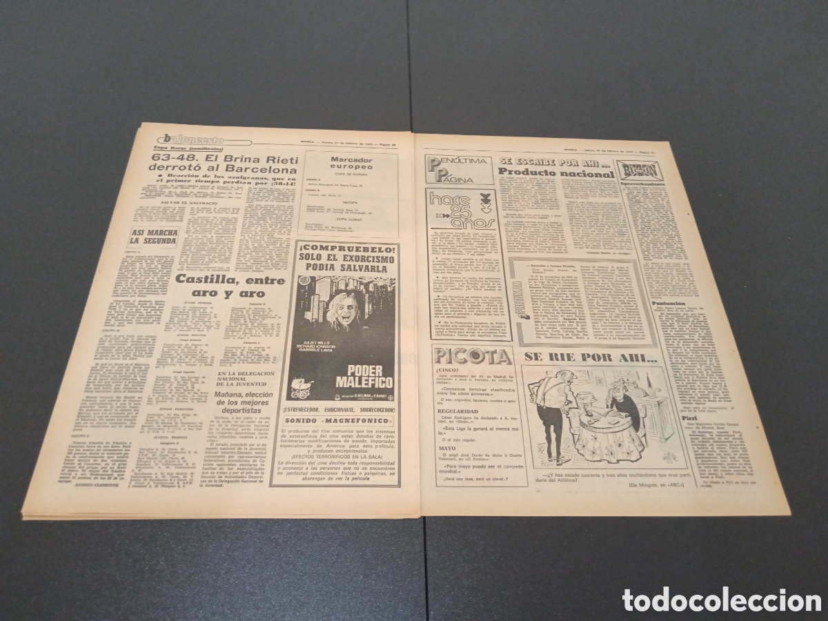 Coleccionismo deportivo: MARCA 27/02/1975 - Foto 7