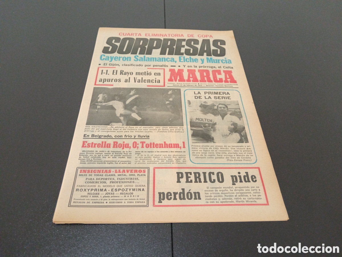 Coleccionismo deportivo: MARCA 27/02/1975 - Foto 1