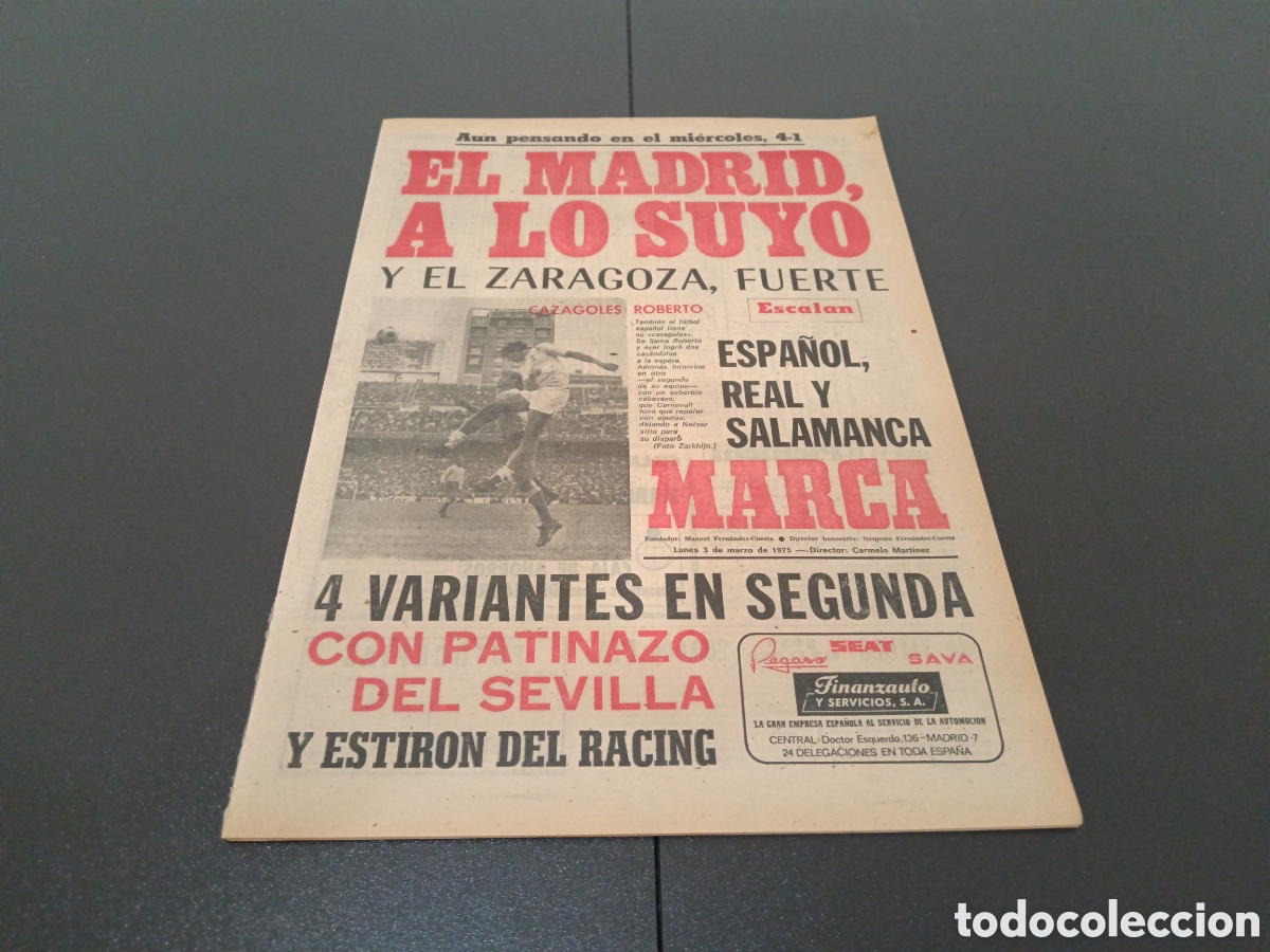 Coleccionismo deportivo: MARCA 03/03/1975 - Foto 1
