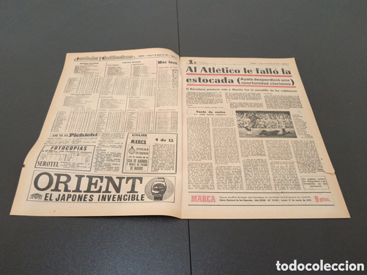 Coleccionismo deportivo: MARCA 17/03/1975 - Foto 2