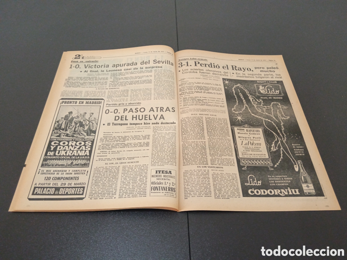 Coleccionismo deportivo: MARCA 17/03/1975 - Foto 8