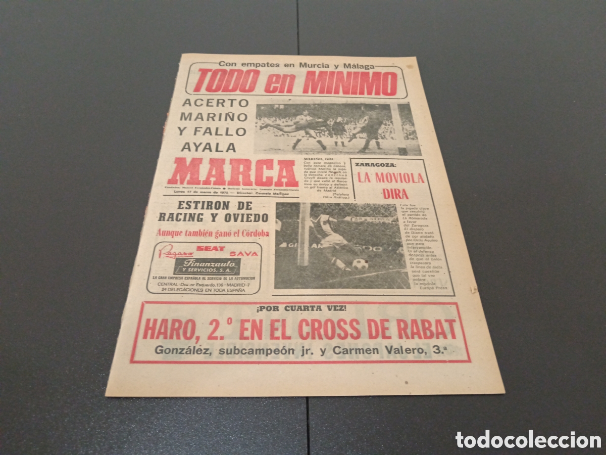 Coleccionismo deportivo: MARCA 17/03/1975 - Foto 1