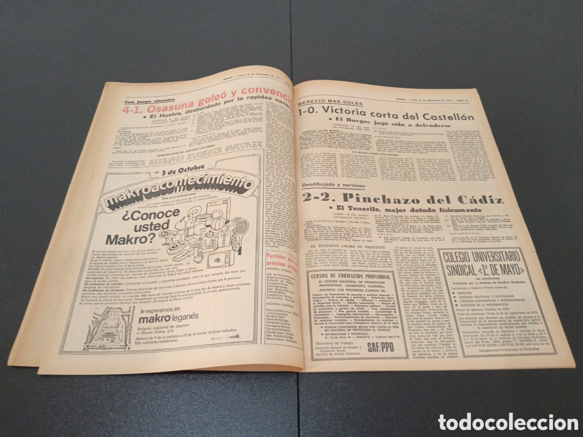 Coleccionismo deportivo: MARCA 15/09/1975 - Foto 9