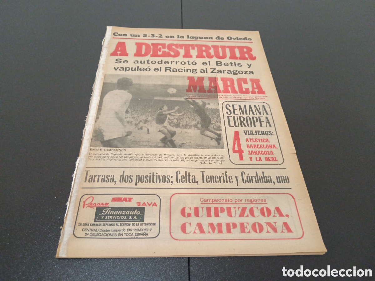 Coleccionismo deportivo: MARCA 15/09/1975 - Foto 1