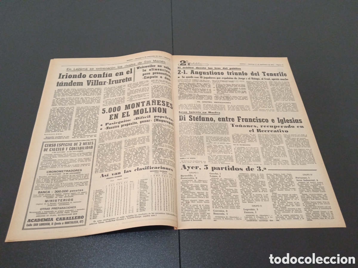 Coleccionismo deportivo: MARCA 21/09/1975 - Foto 4