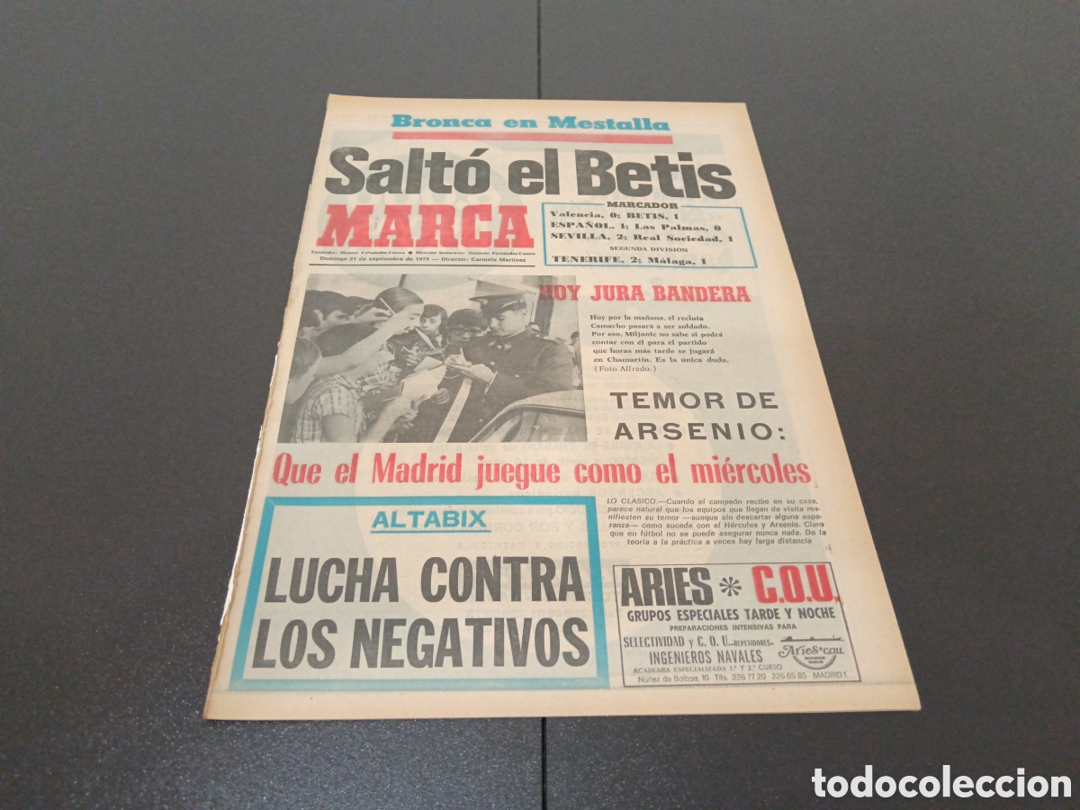 Coleccionismo deportivo: MARCA 21/09/1975 - Foto 1