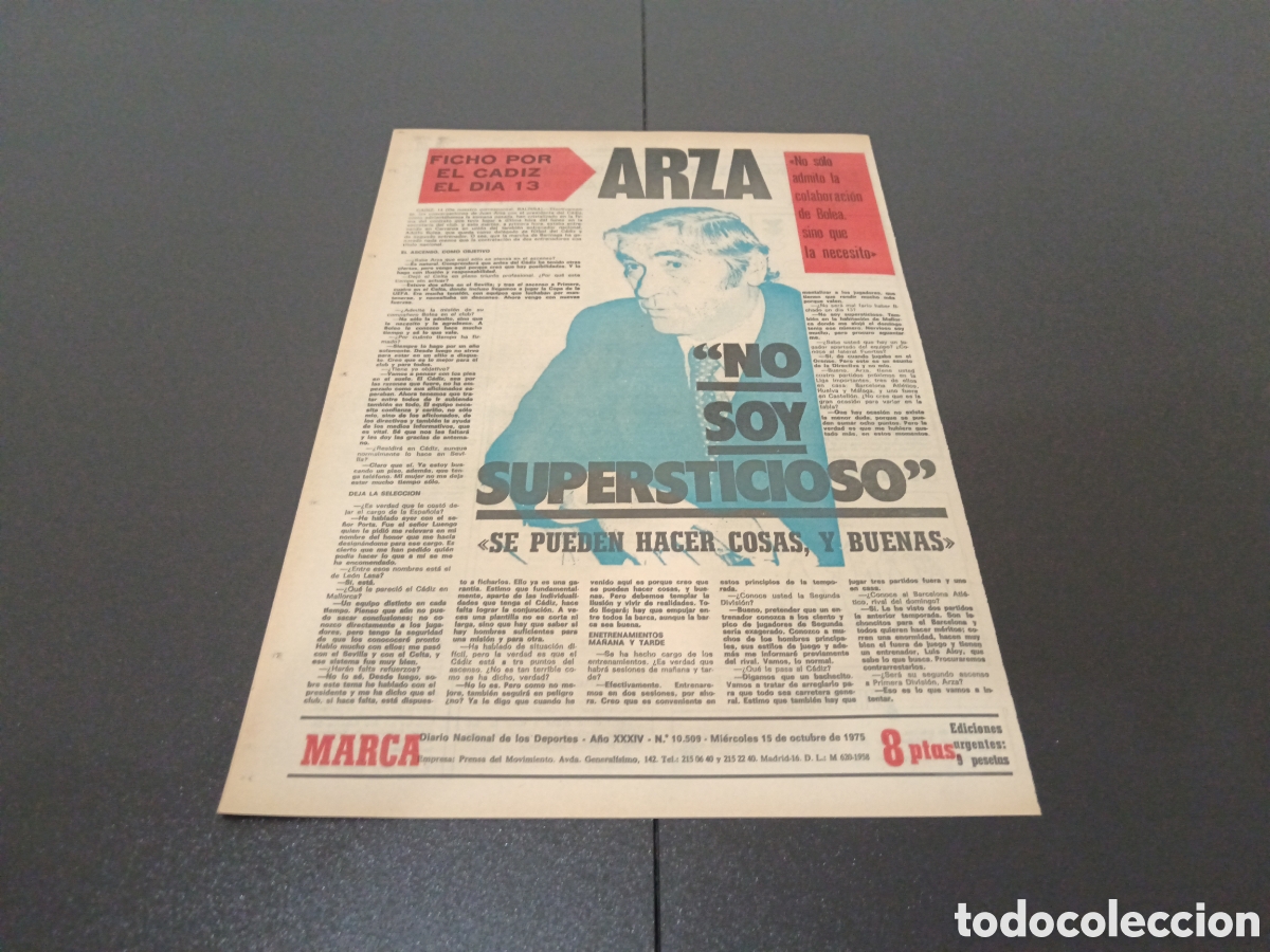 Coleccionismo deportivo: MARCA 15/10/1975 - Foto 4
