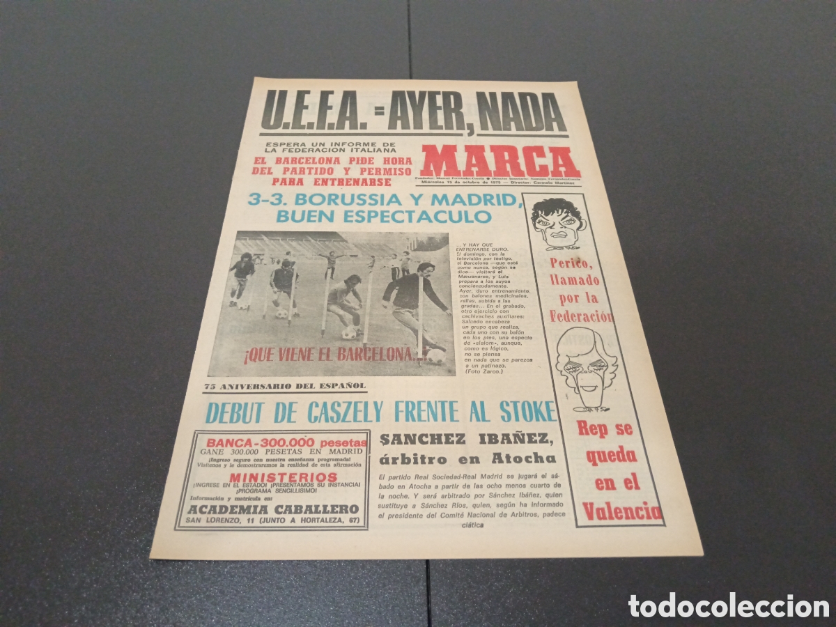 Coleccionismo deportivo: MARCA 15/10/1975 - Foto 1