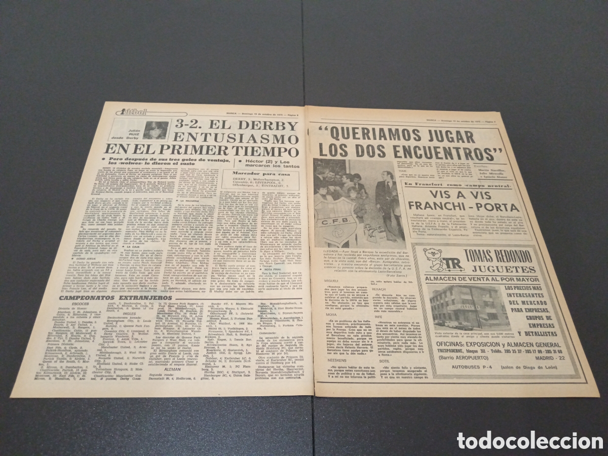 Coleccionismo deportivo: MARCA 19/10/1975 - Foto 2