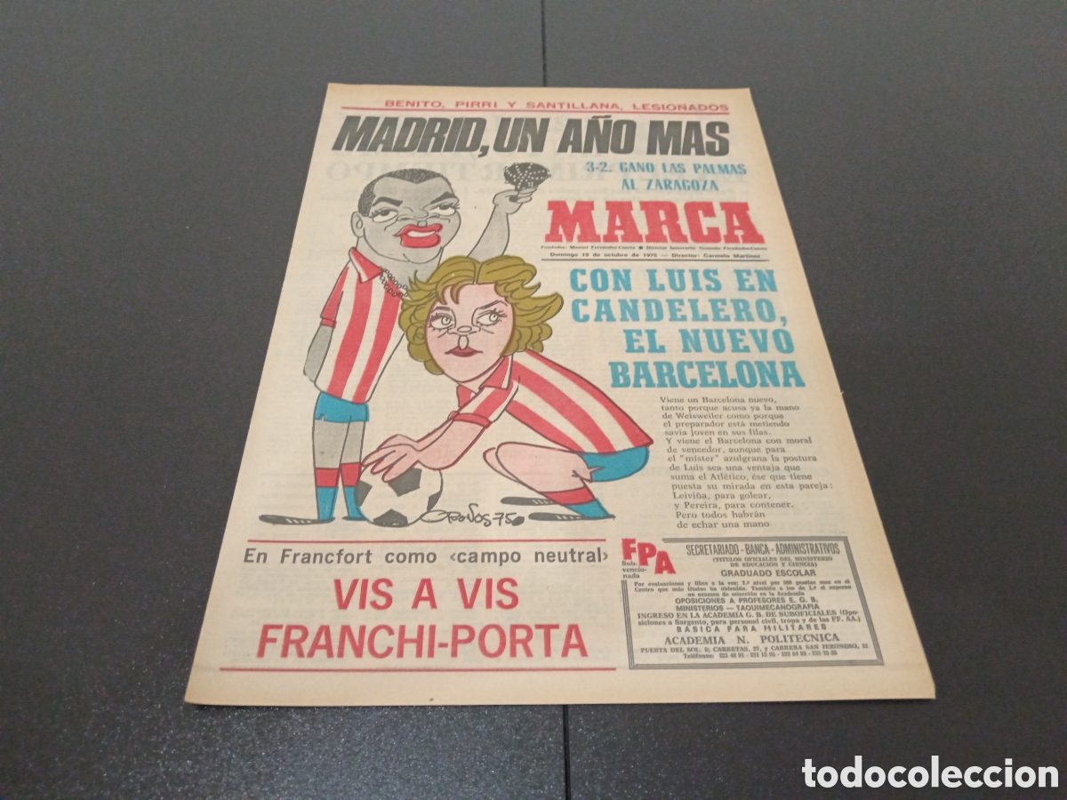 Coleccionismo deportivo: MARCA 19/10/1975 - Foto 1