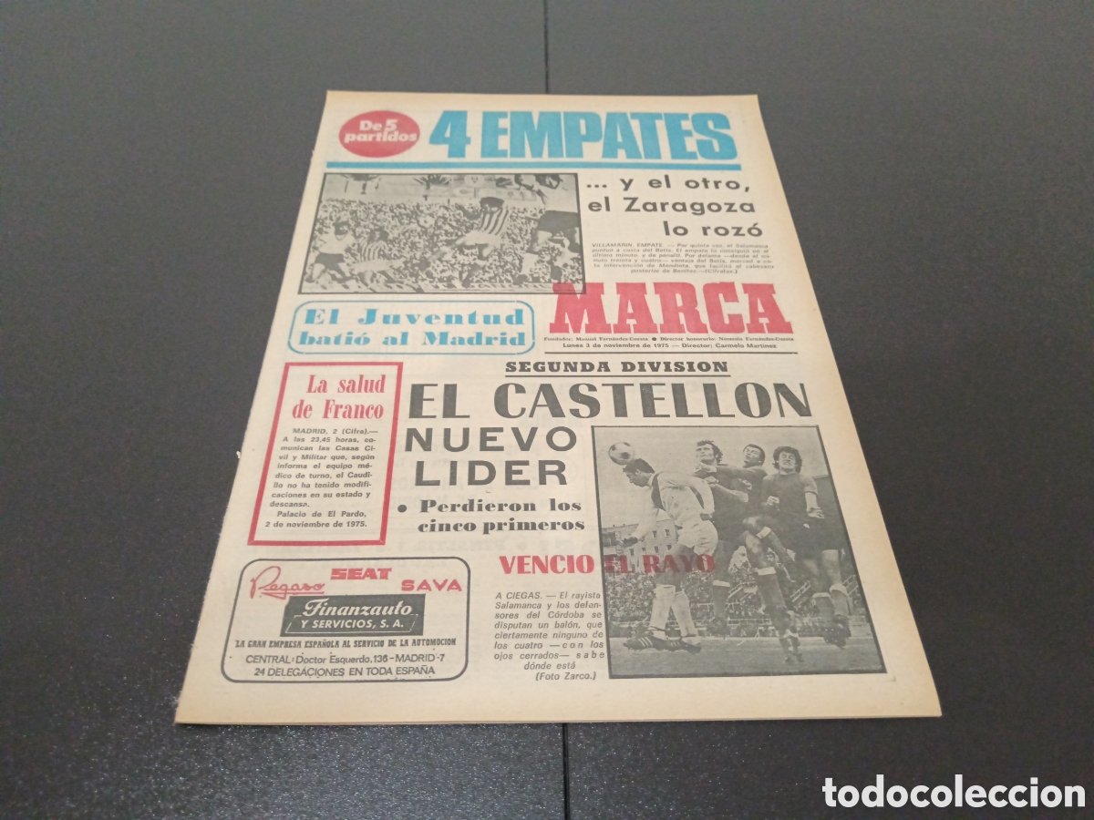 Coleccionismo deportivo: MARCA 03/11/1975 - Foto 1