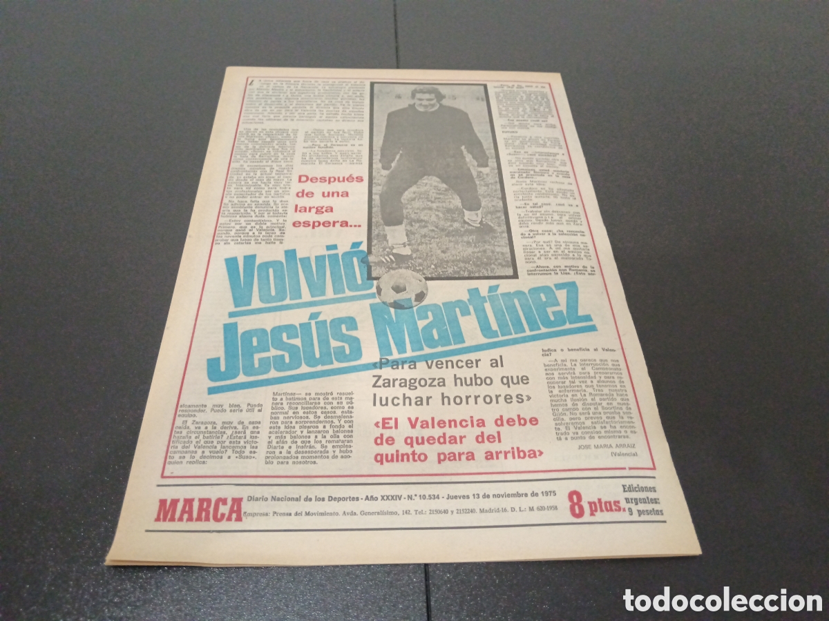 Coleccionismo deportivo: MARCA 13/11/1975 - Foto 5