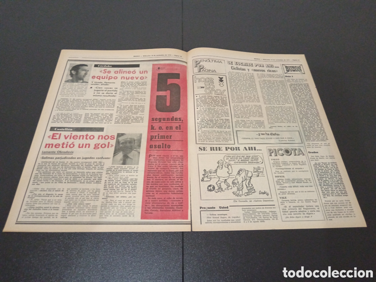 Coleccionismo deportivo: MARCA 19/11/1975 - Foto 3
