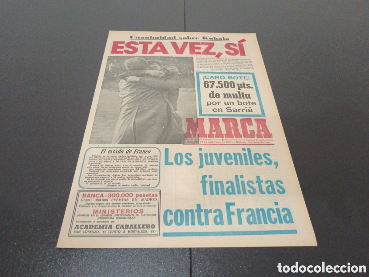 Coleccionismo deportivo: MARCA 19/11/1975 - Foto 1