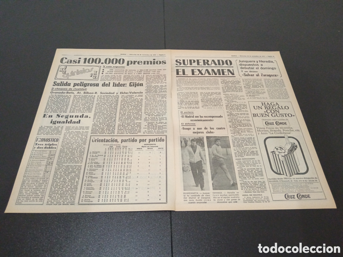 Coleccionismo deportivo: MARCA 26/11/1975 - Foto 2