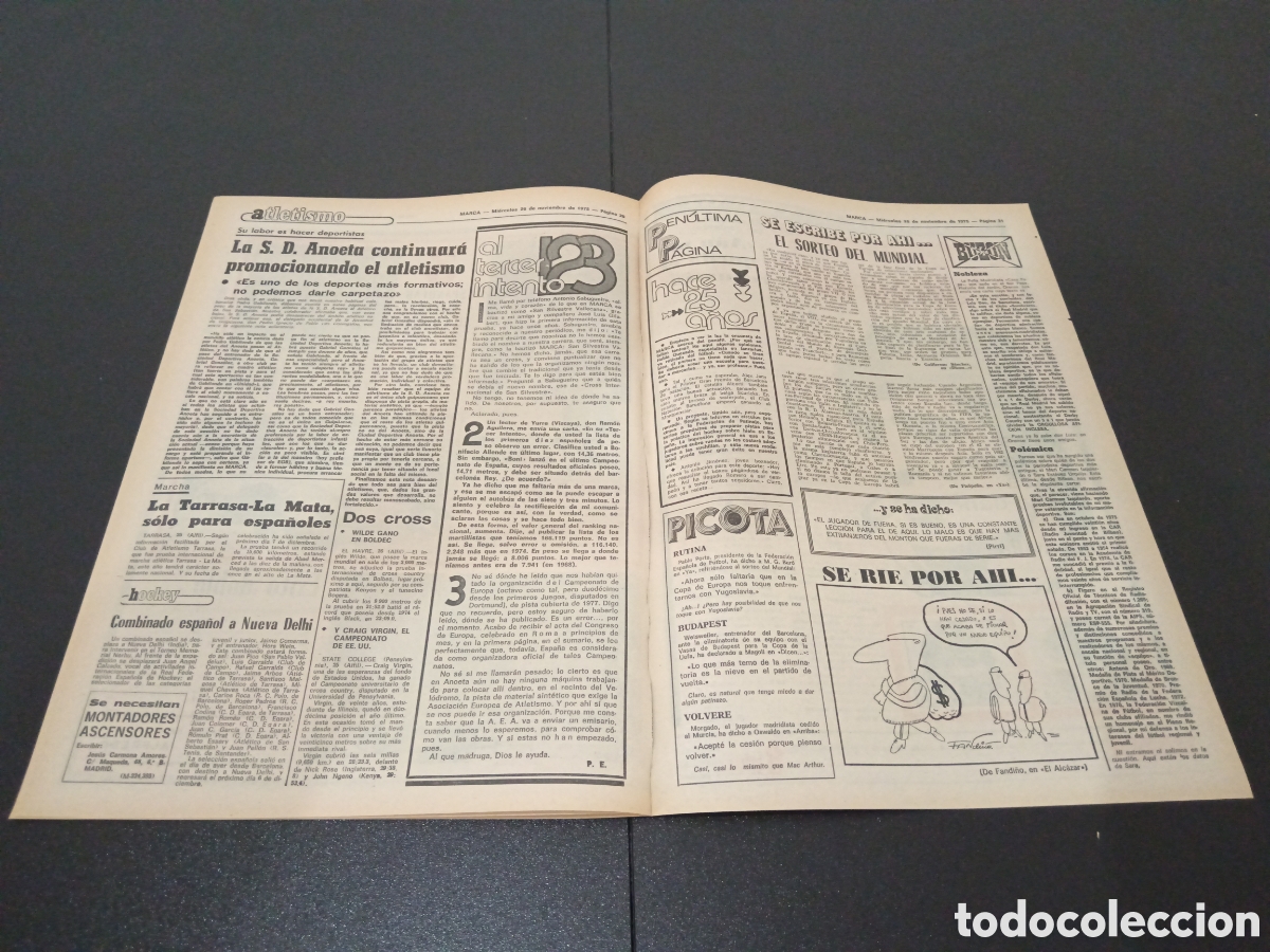 Coleccionismo deportivo: MARCA 26/11/1975 - Foto 6