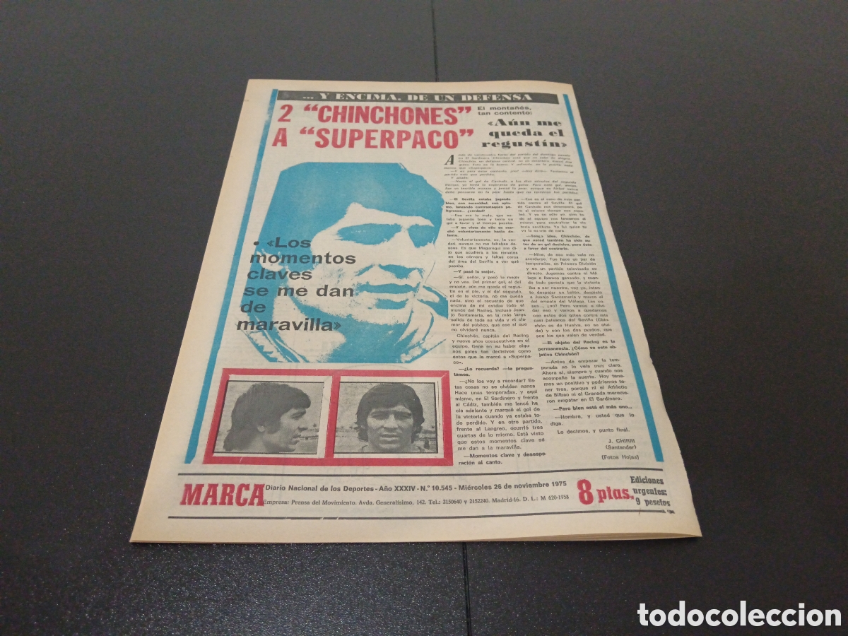 Coleccionismo deportivo: MARCA 26/11/1975 - Foto 7