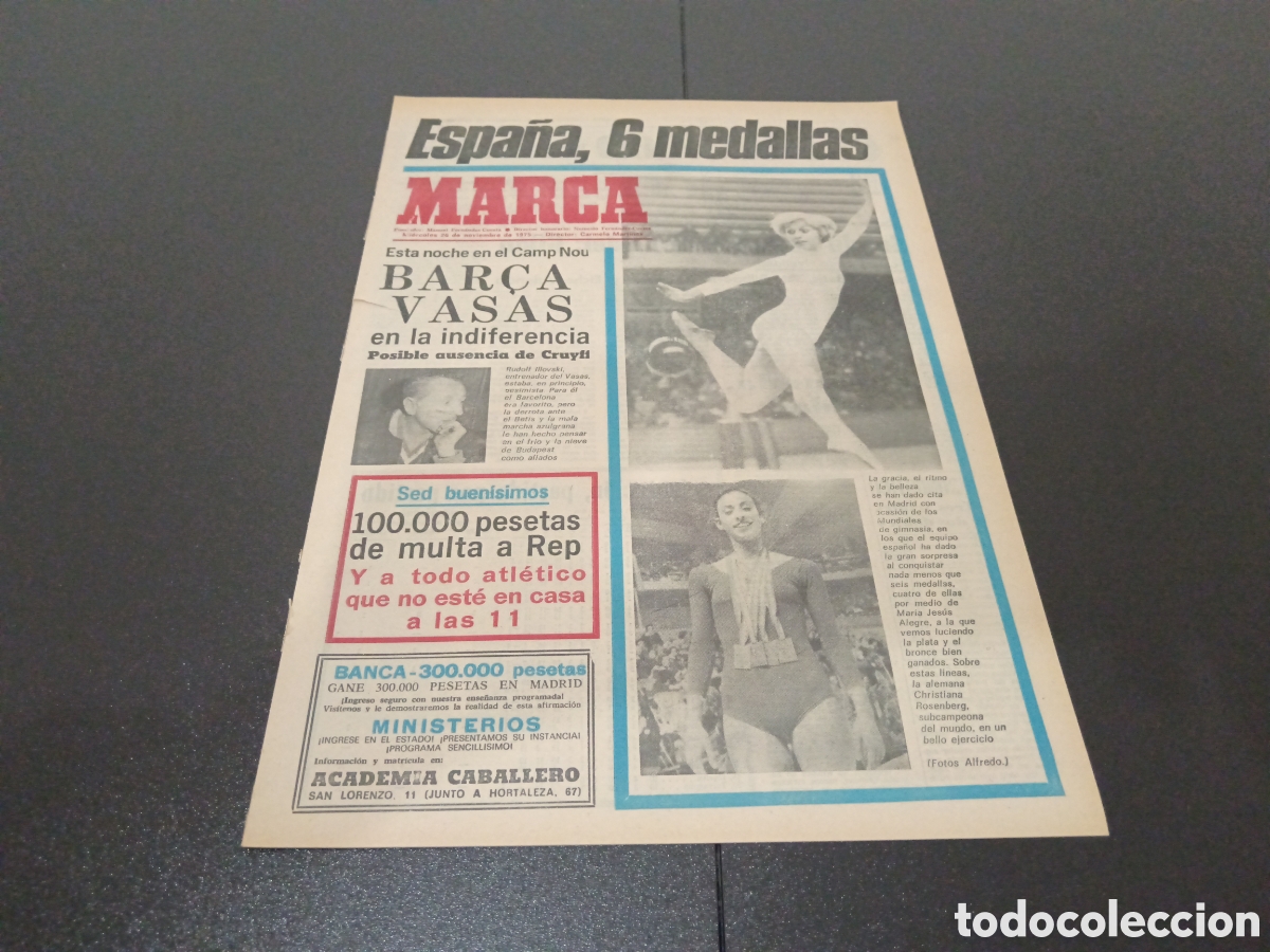 Coleccionismo deportivo: MARCA 26/11/1975 - Foto 1