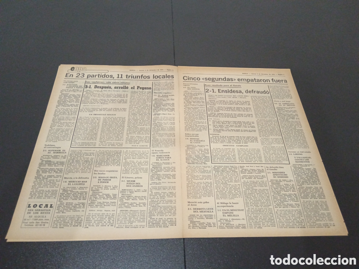 Coleccionismo deportivo: MARCA 04/12/1975 - Foto 3