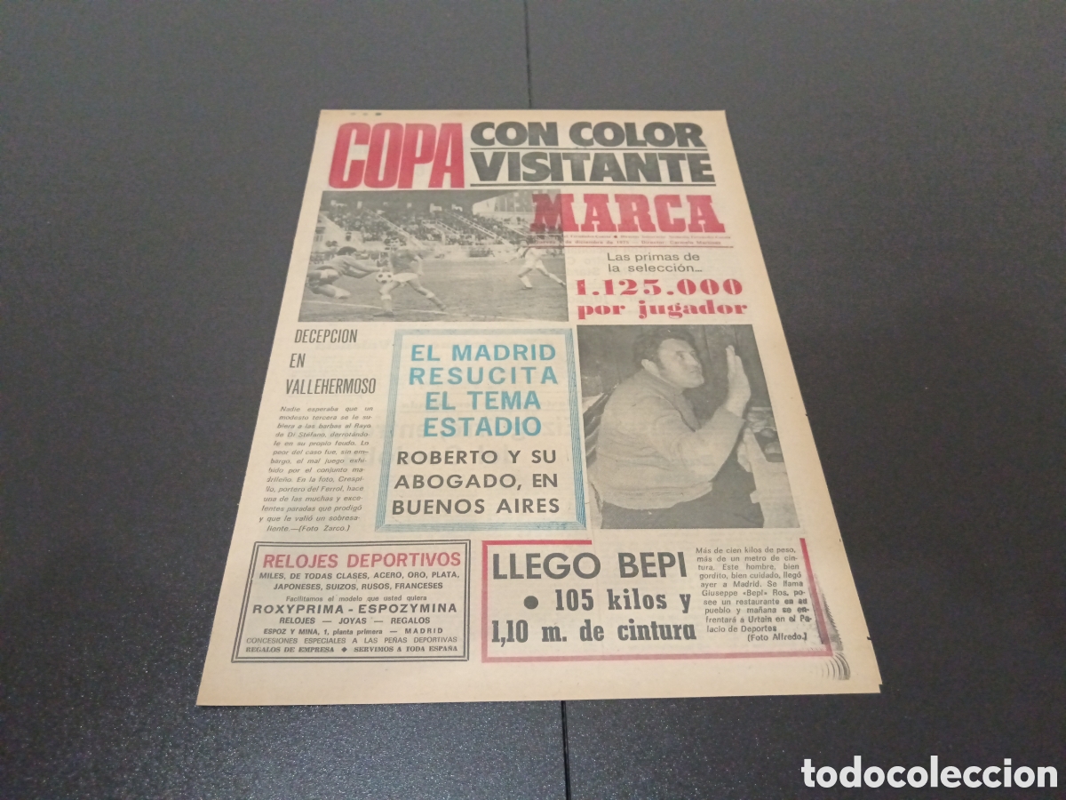 Coleccionismo deportivo: MARCA 04/12/1975 - Foto 1