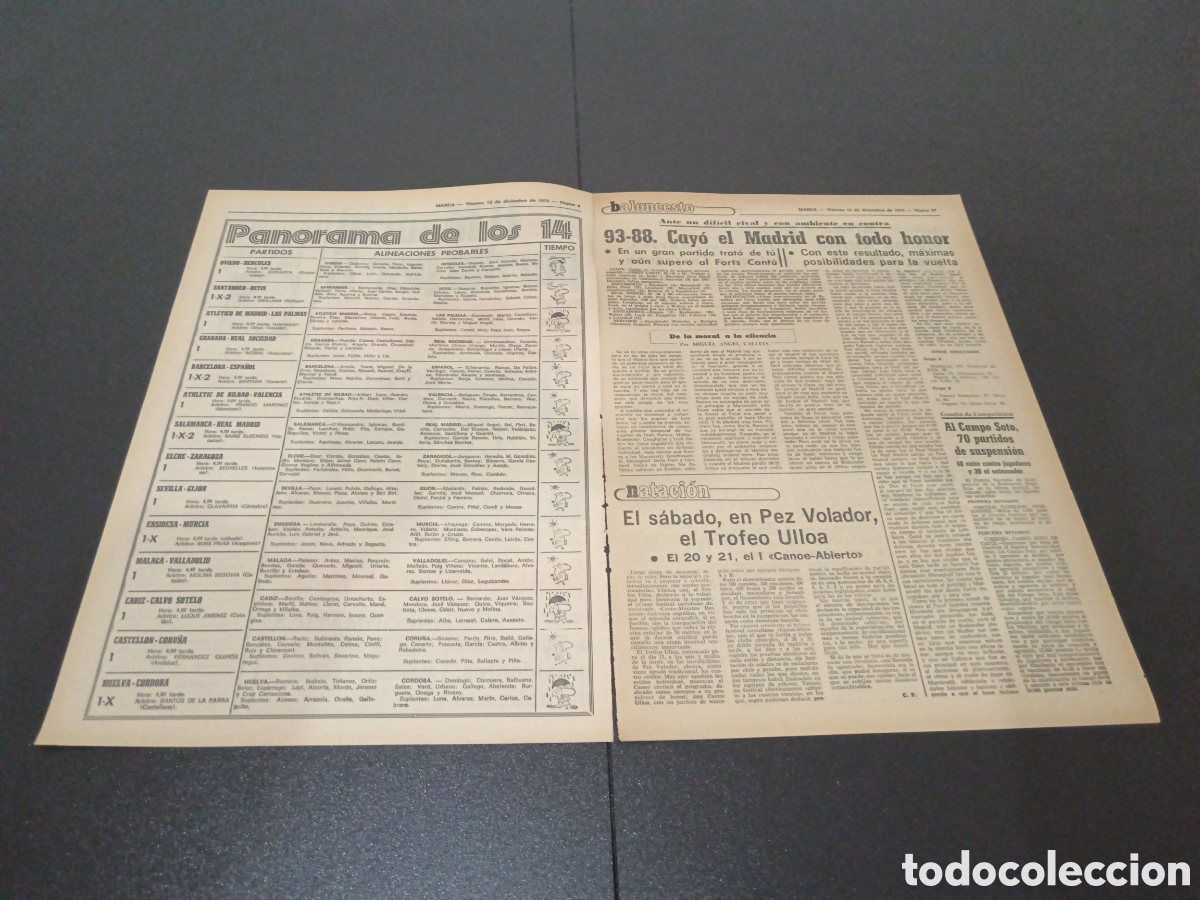 Coleccionismo deportivo: MARCA 12/12/1975 - Foto 2