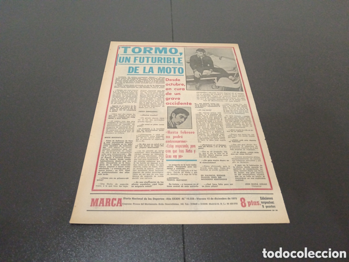 Coleccionismo deportivo: MARCA 12/12/1975 - Foto 4