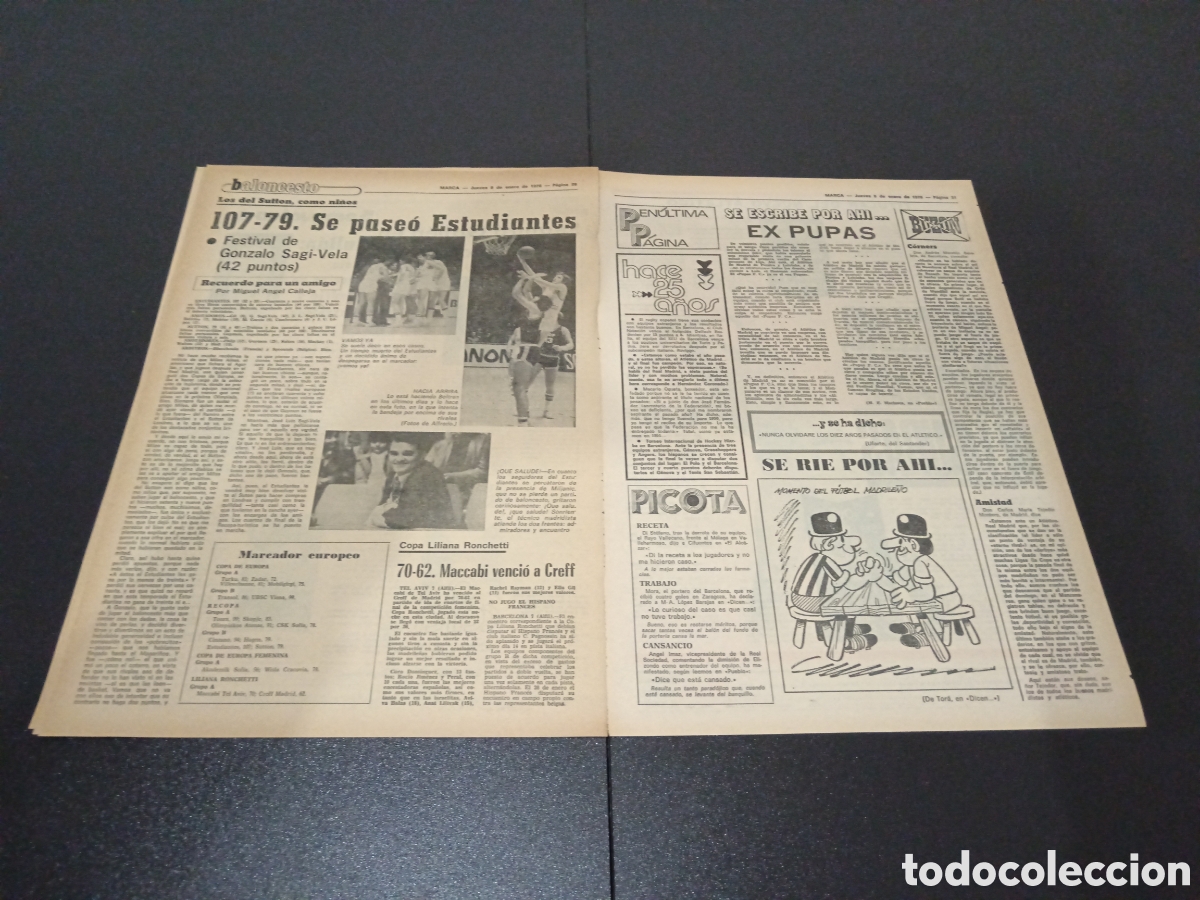 Coleccionismo deportivo: MARCA 08/01/1976 - Foto 5