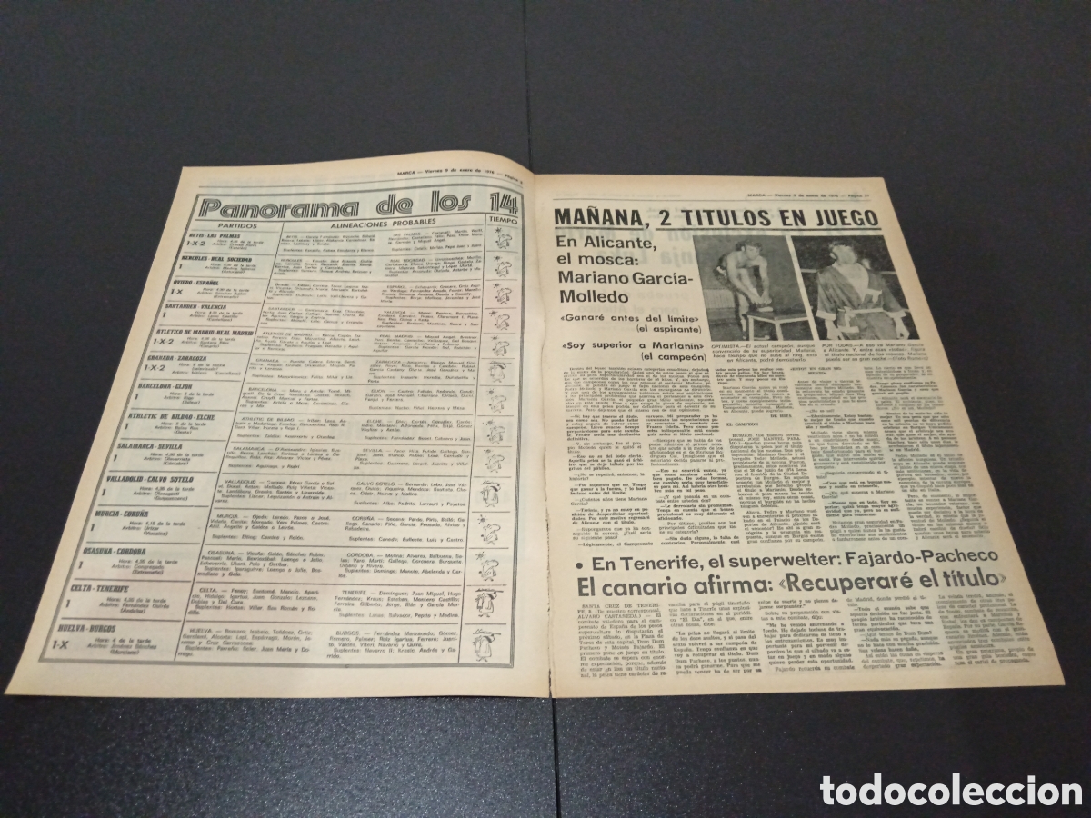 Coleccionismo deportivo: MARCA 09/01/1976 - Foto 2