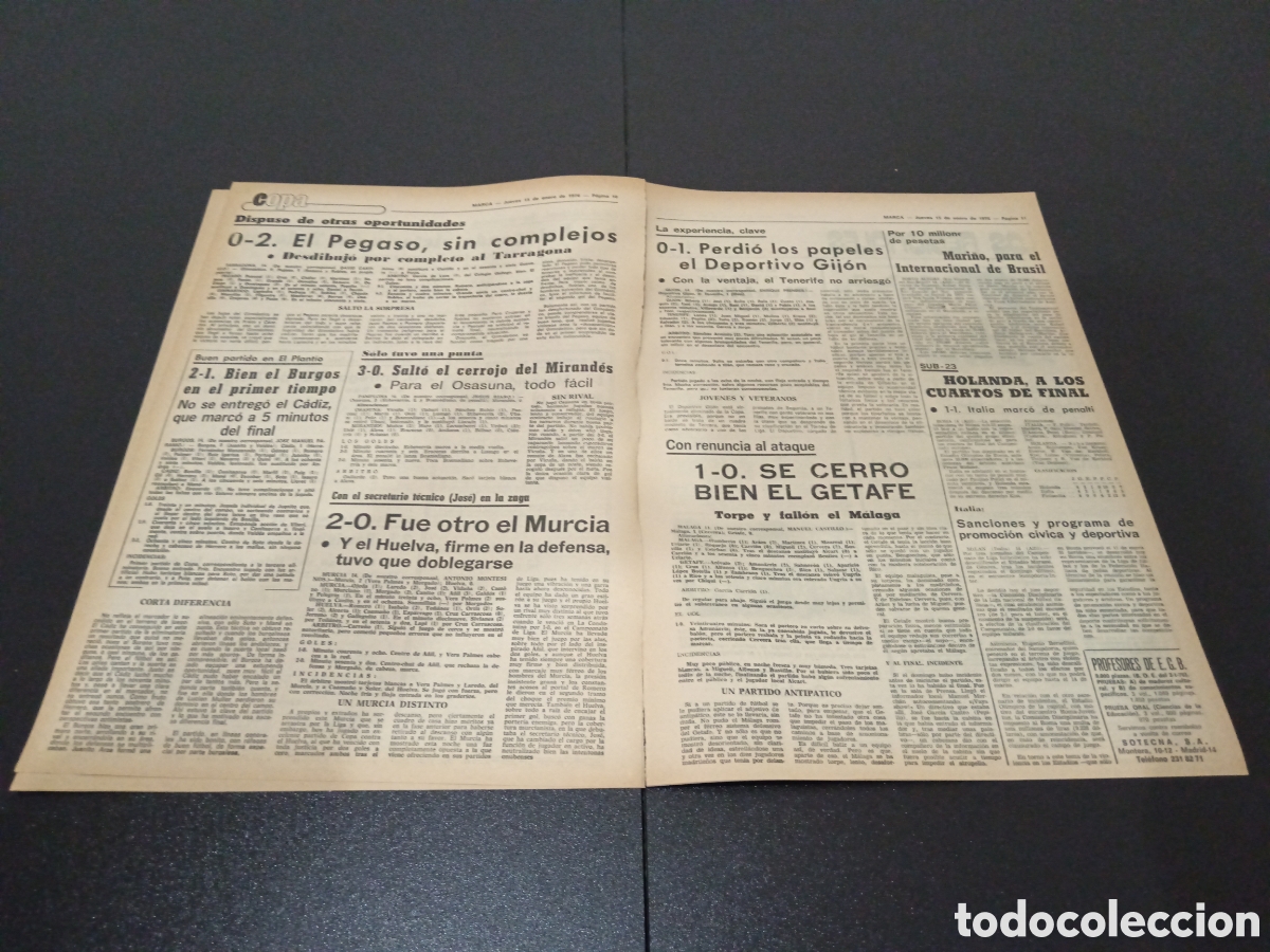 Coleccionismo deportivo: MARCA 15/01/1976 - Foto 4