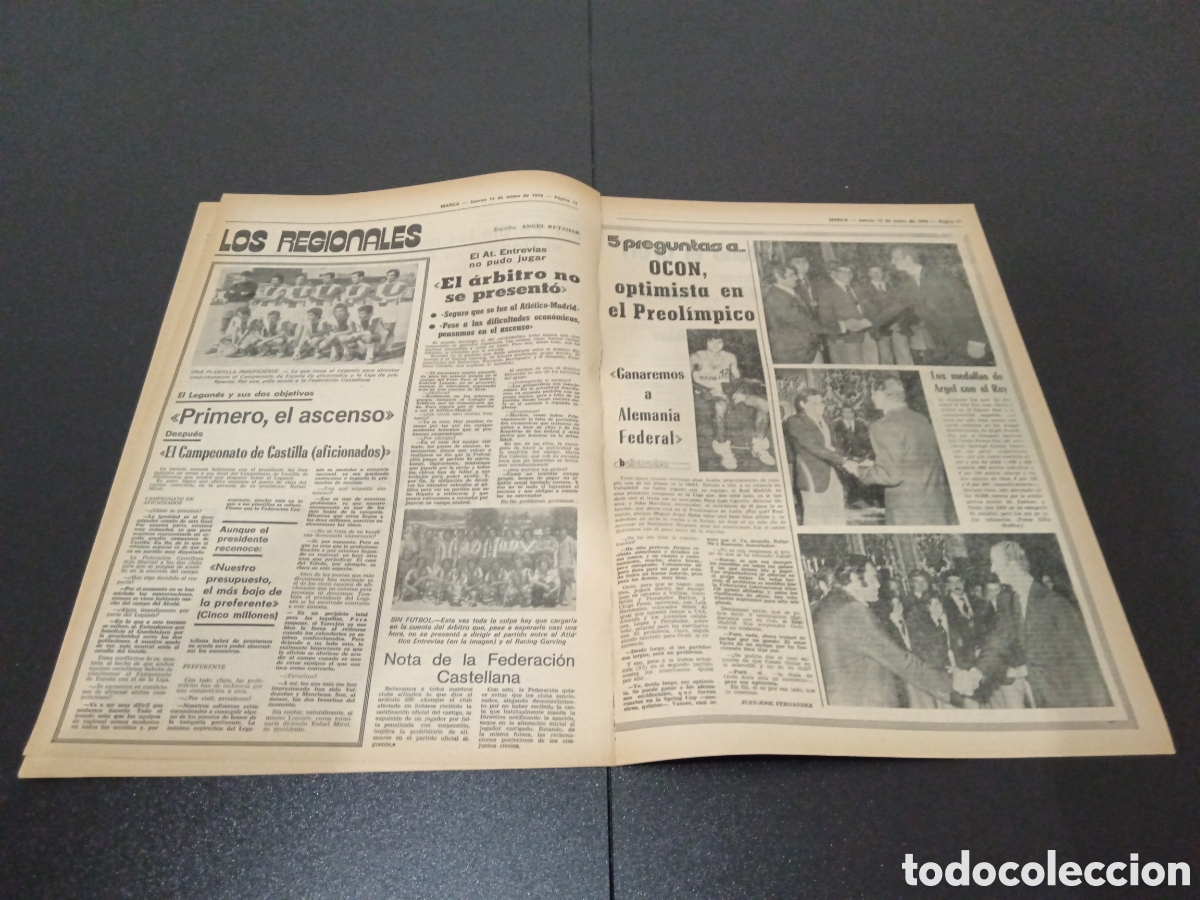 Coleccionismo deportivo: MARCA 15/01/1976 - Foto 5
