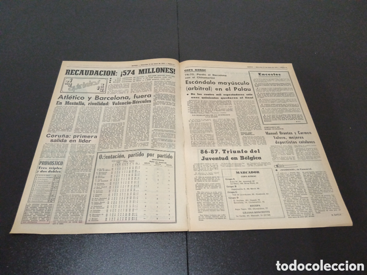 Coleccionismo deportivo: MARCA 21/01/1976 - Foto 2