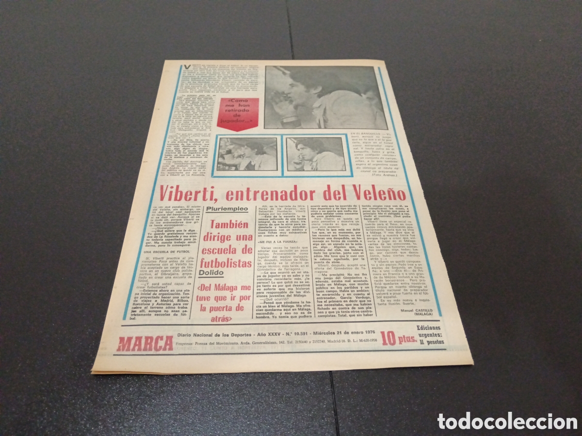 Coleccionismo deportivo: MARCA 21/01/1976 - Foto 4