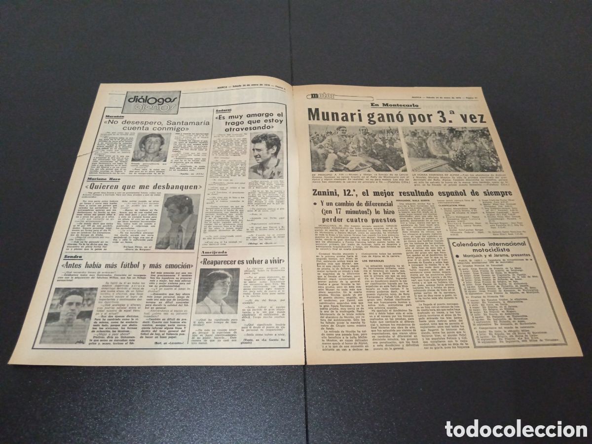 Coleccionismo deportivo: MARCA 24/01/1976 - Foto 2