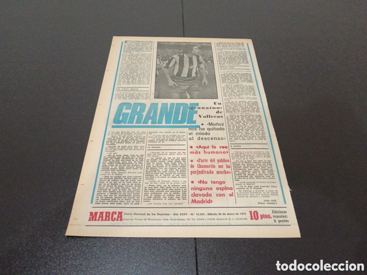 Coleccionismo deportivo: MARCA 24/01/1976 - Foto 4