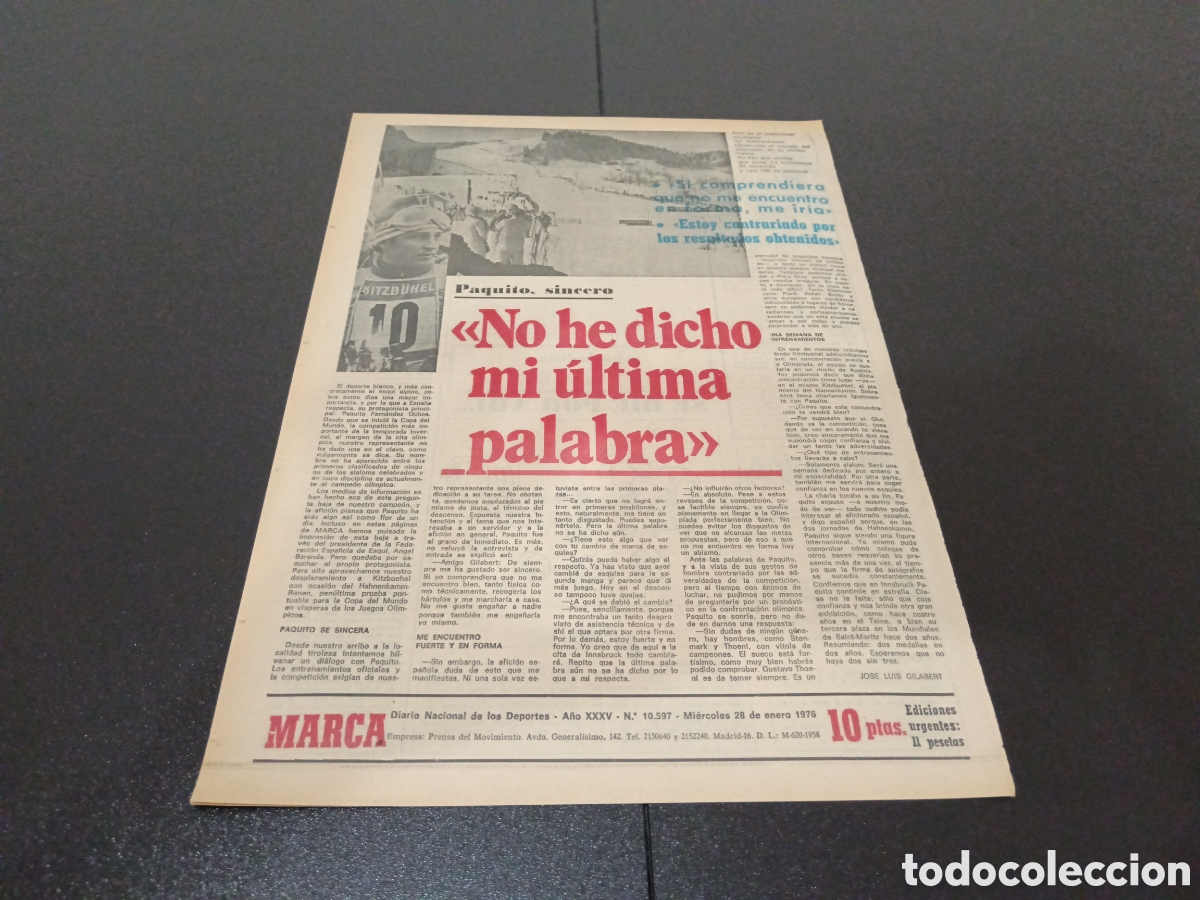Coleccionismo deportivo: MARCA 28/01/1976 - Foto 4