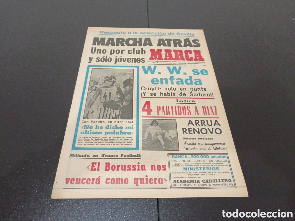 Coleccionismo deportivo: MARCA 28/01/1976 - Foto 1