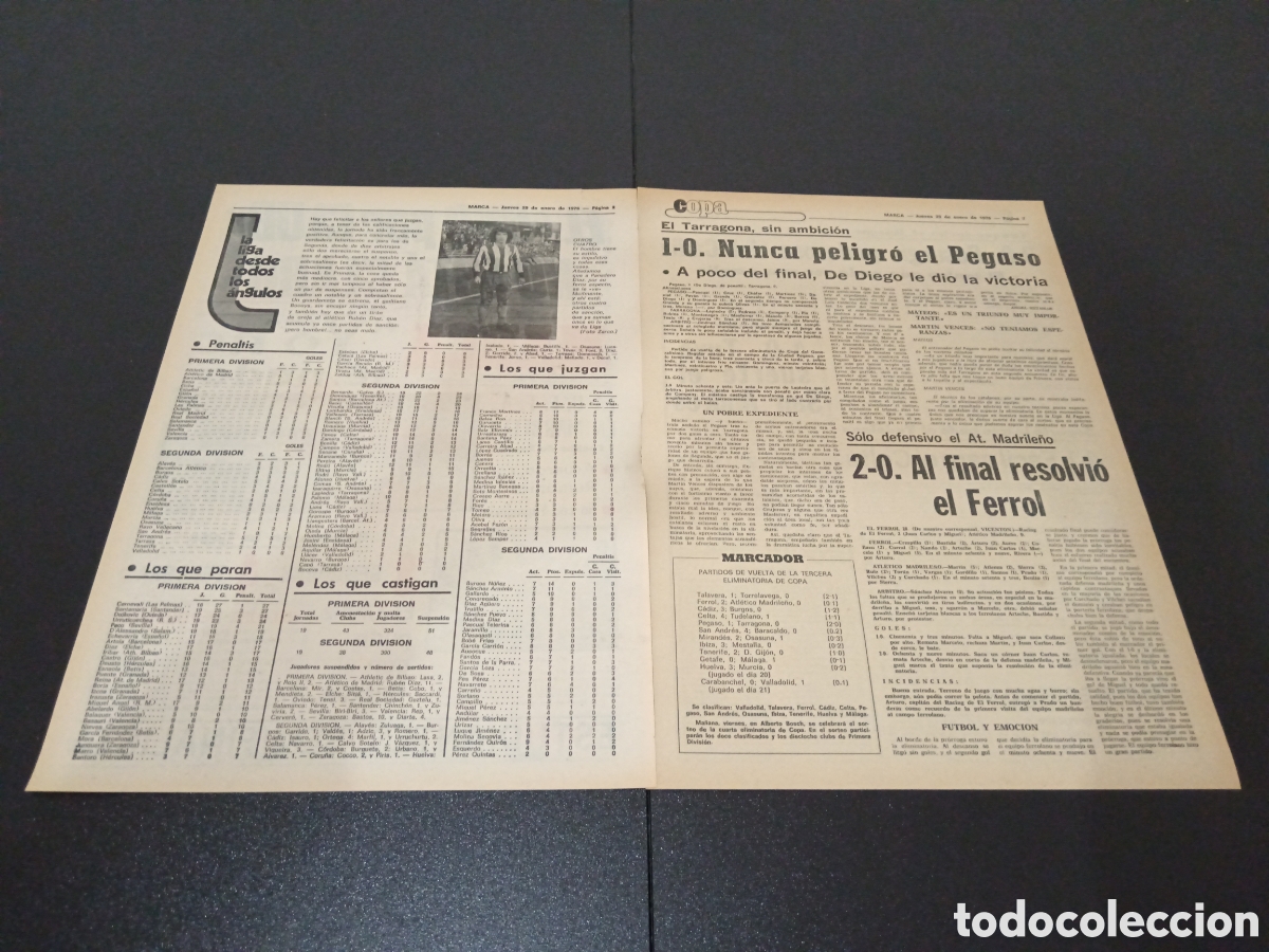 Coleccionismo deportivo: MARCA 29/01/1976 - Foto 2