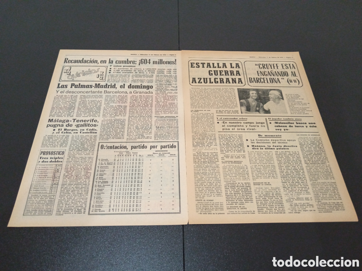 Coleccionismo deportivo: MARCA 11/02/1976 - Foto 2