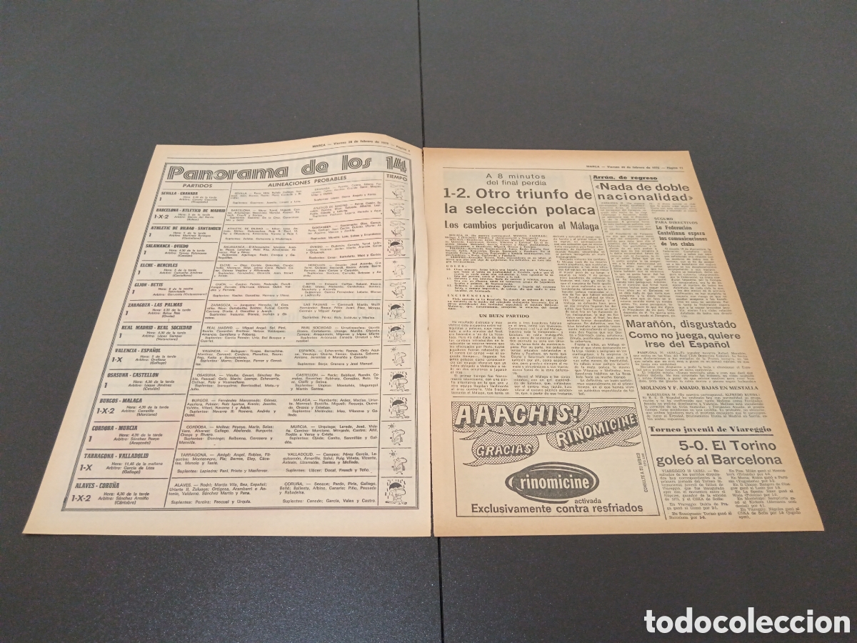 Coleccionismo deportivo: MARCA 20/02/1976 - Foto 2