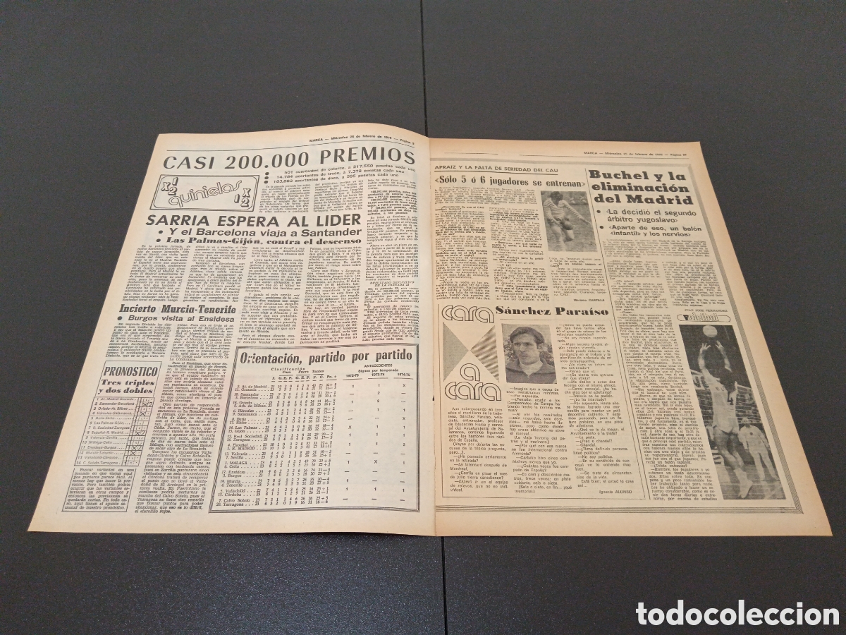Coleccionismo deportivo: MARCA 25/02/1976 - Foto 2