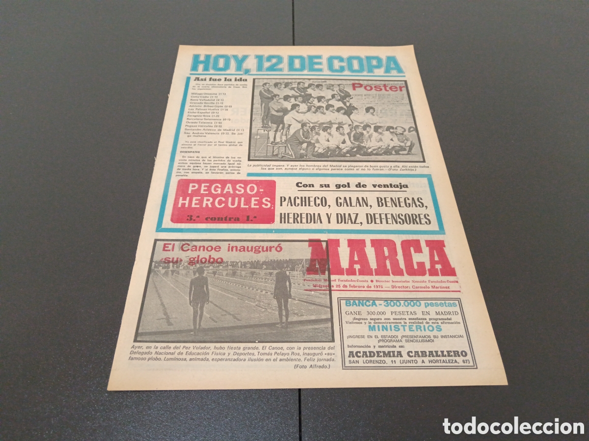 Coleccionismo deportivo: MARCA 25/02/1976 - Foto 1