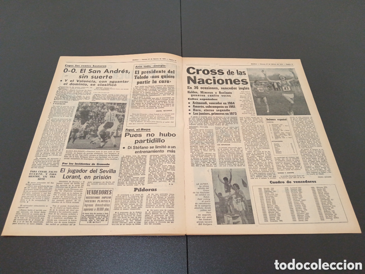 Coleccionismo deportivo: MARCA 27/02/1976 - Foto 3