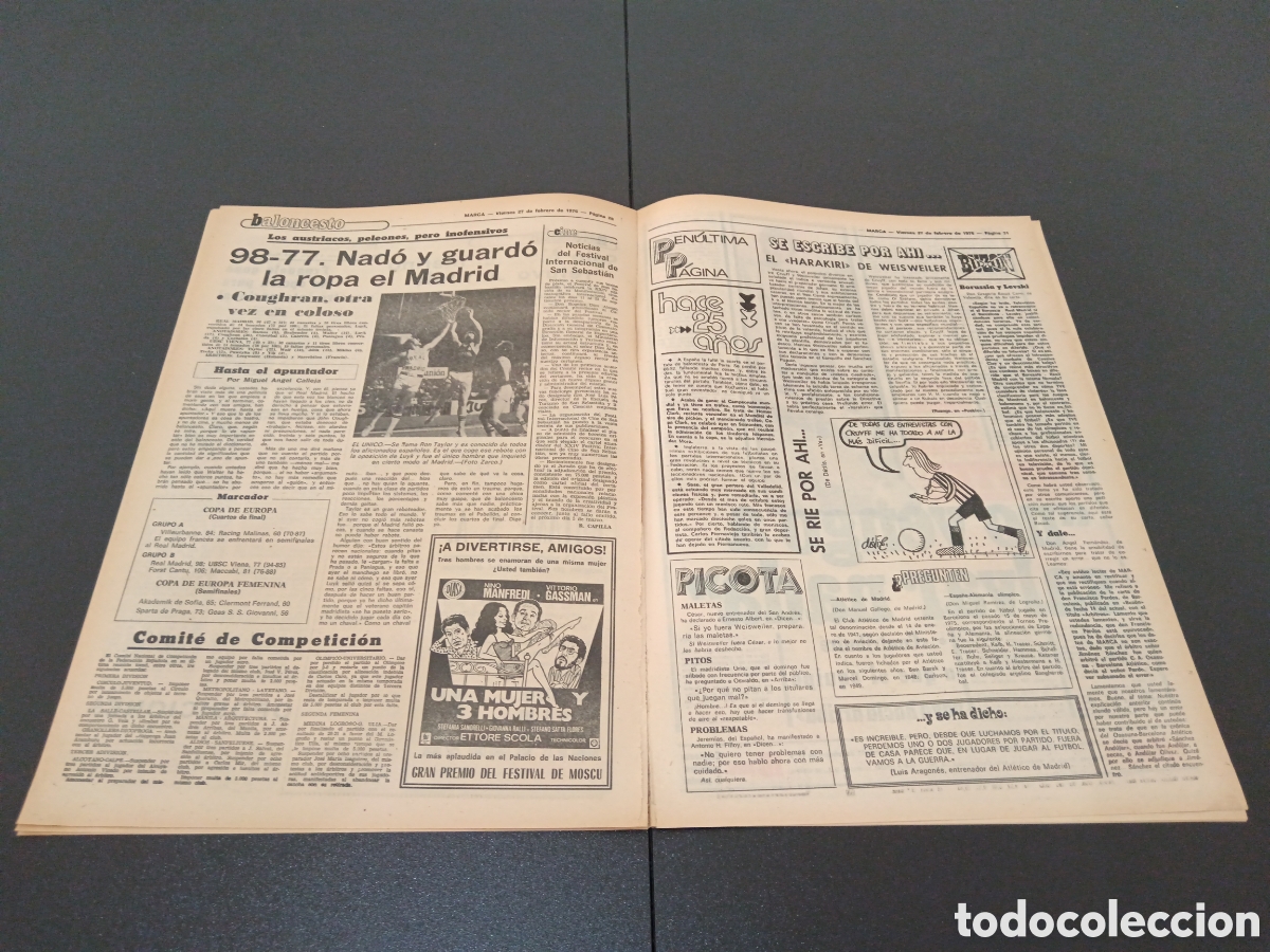 Coleccionismo deportivo: MARCA 27/02/1976 - Foto 5