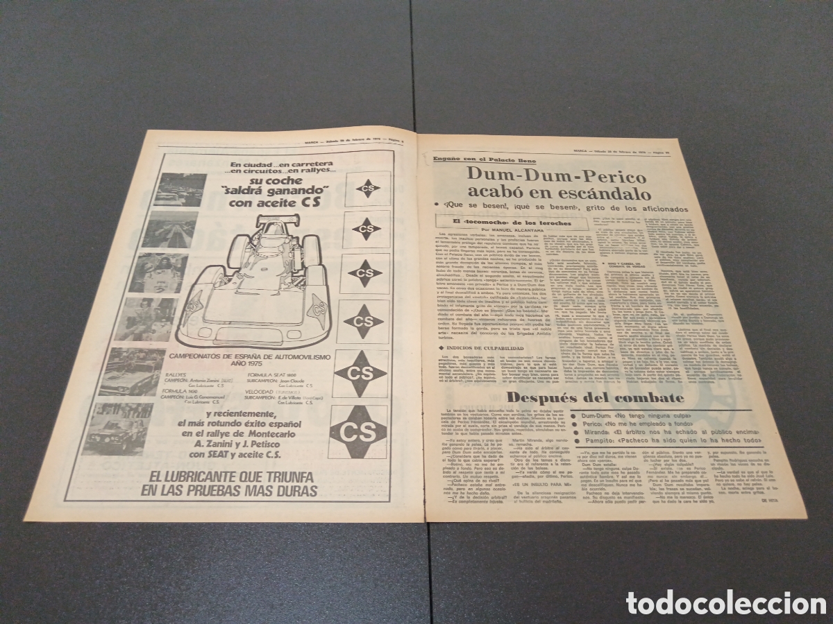 Coleccionismo deportivo: MARCA 28/02/1976 - Foto 2