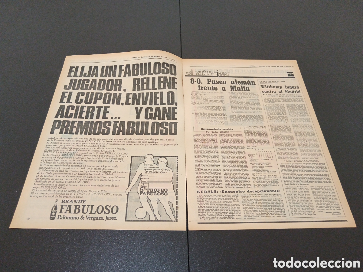 Coleccionismo deportivo: MARCA 29/02/1976 - Foto 2