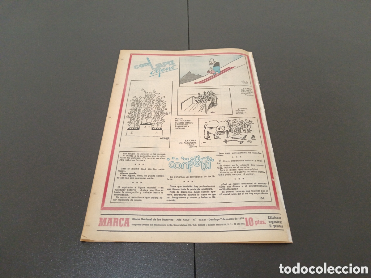 Coleccionismo deportivo: MARCA 07/03/1976 - Foto 6