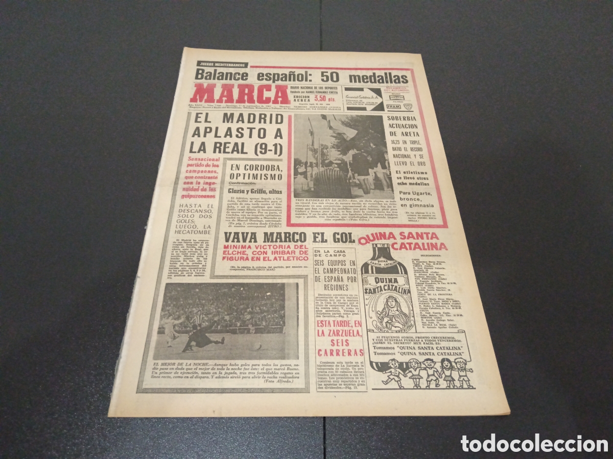 Coleccionismo deportivo: MARCA 17/09/1967 - Foto 1