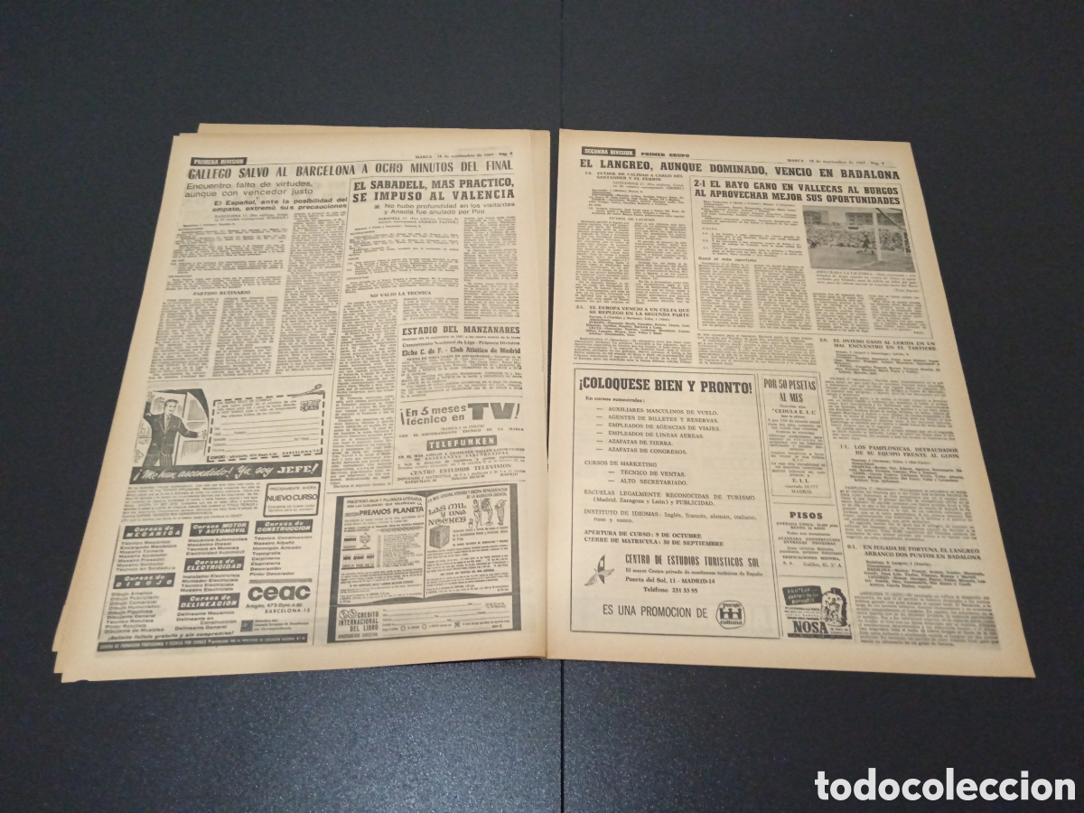 Coleccionismo deportivo: MARCA 18/09/1967 - Foto 4